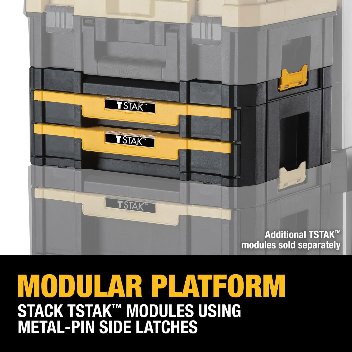 DEWALT TSTAK Tool Storage Organizer, Double Drawers (DWST17804) , Black 🍁 All In One Marketplace Canada
