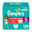 Pampers Diapers - Cruisers 360 degrees - Size 5, 128 Count, up to 100% Leakproof Fit, Designed for Active Babies, Pull On Diaper, EZ Off Tabs Designed for Easy Changes 🍁 All In One Marketplace Canada