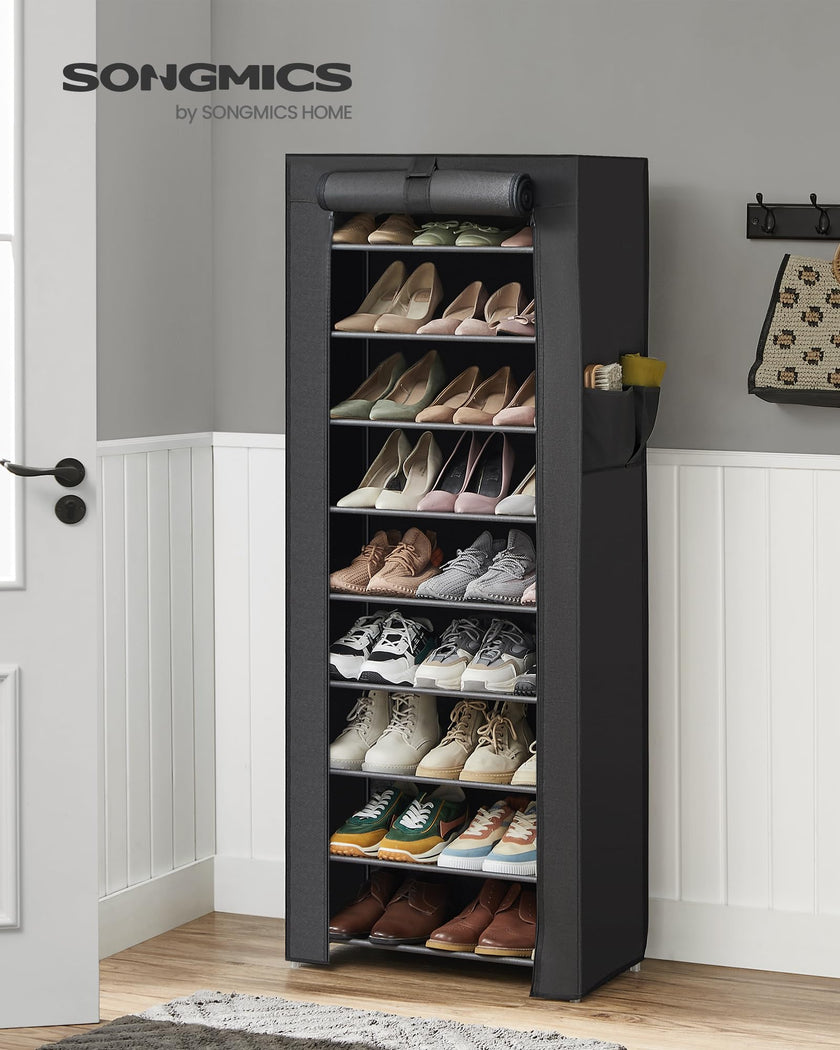 SONGMICS 10-Tier Shoe Rack, Shoe Storage Organizer Cabinet, Black URXJ10H01 🍁 All In One Marketplace Canada
