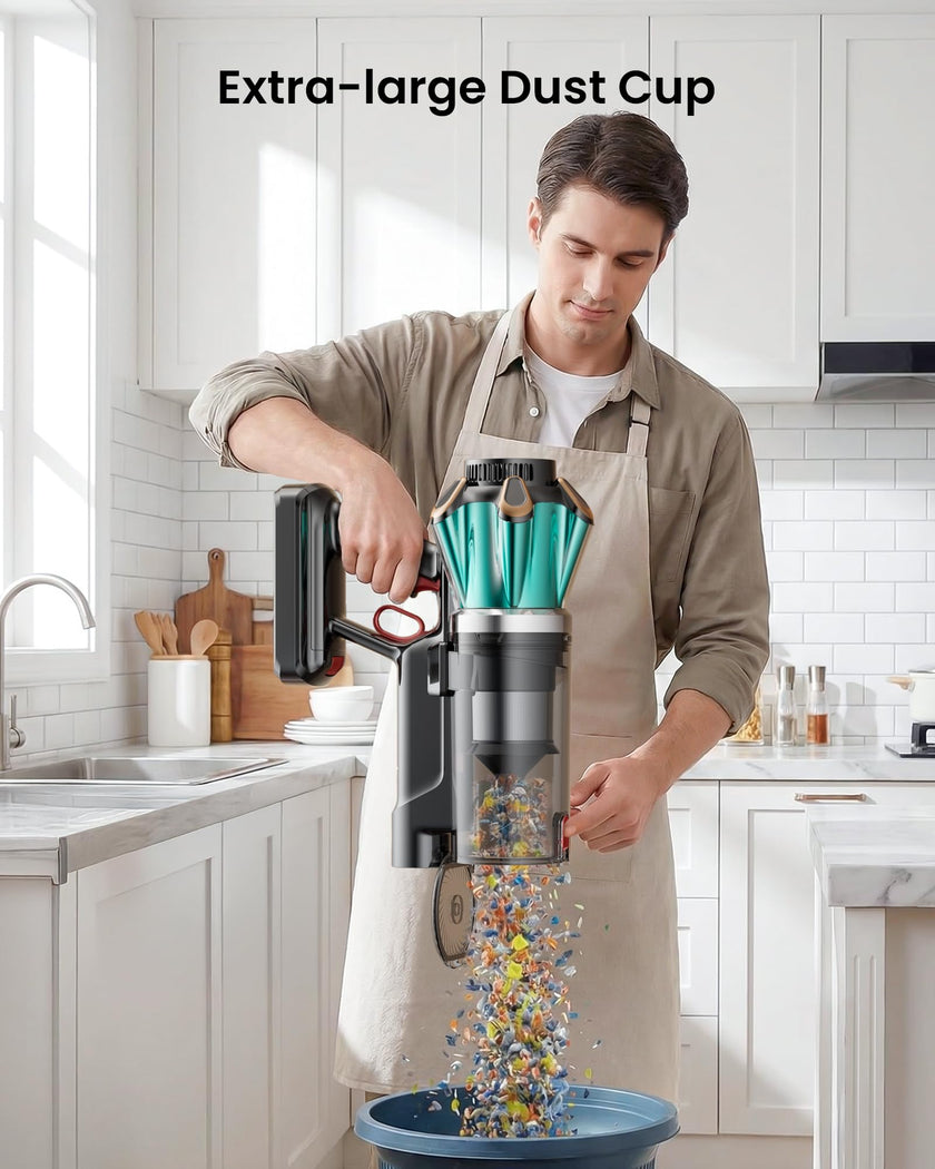 Cordless Vacuum Cleaner, 650W 55KPA 70 Mins Vacuum Cleaners with Hurricane Mode, Anti-Tangle Brush, 1.8L Dust Cup, Self-Standing Stick Vacuum Cordless for Hard Floors, Carpet & Pet Hair 🍁 All In One Marketplace Canada
