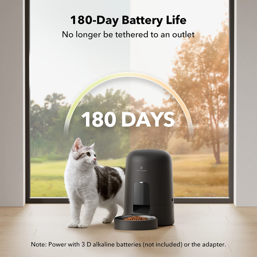 PETLIBRO Automatic Cat Feeder, 2L Timed Cat Feeder with 180-Day Battery Life, Automatic Pet Feeder for Cat & Dog, Cat Food Dispenser Program 1-6 Meals Control, Automatic Dog Feeder for Dry Food 🍁 All In One Marketplace Canada