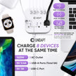 Unidapt European Plug Adapter, Unidapt US to UK Europe Power Strip for EU/UK/US with USB C and 4 USB Ports, 3 AC Outlets, Wall Mountable, 5ft Cord, for Travel Cruise Ship Home (WSS-603) 🍁 All In One Marketplace Canada