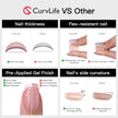 Curvlife 30pcs Short Press On Nails, Shining Stick on Fake Nails Design Glossy Acrylic Nails Tips Glue on Square Press on Nails For Women False Nail Kit With Nail Glue (French Gradient Pink) 🍁 All In One Marketplace Canada