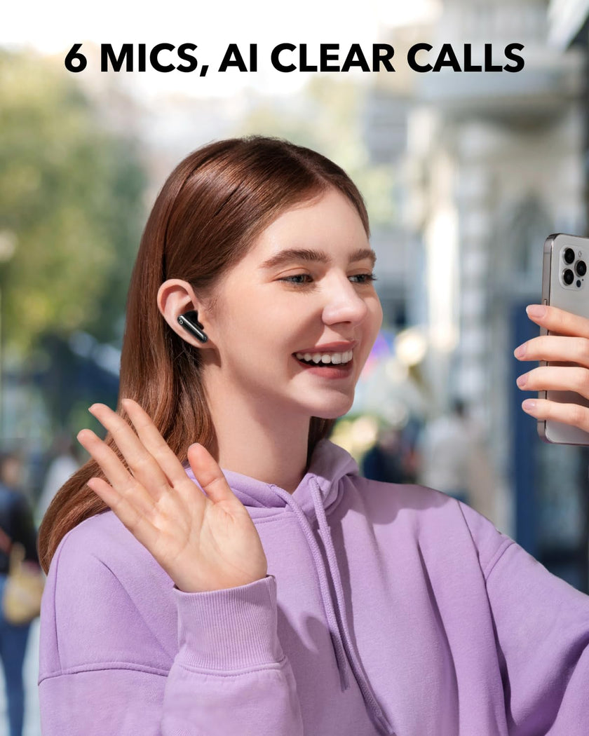 soundcore P40i by Anker, Noise Cancelling Wireless Earbuds, Adaptive Noise Cancelling to Environments, Heavy Bass, 60H Playtime, 2-in-1 Case and Phone Stand, IPX5, Wireless Charging, Bluetooth 5.3 🍁 All In One Marketplace Canada