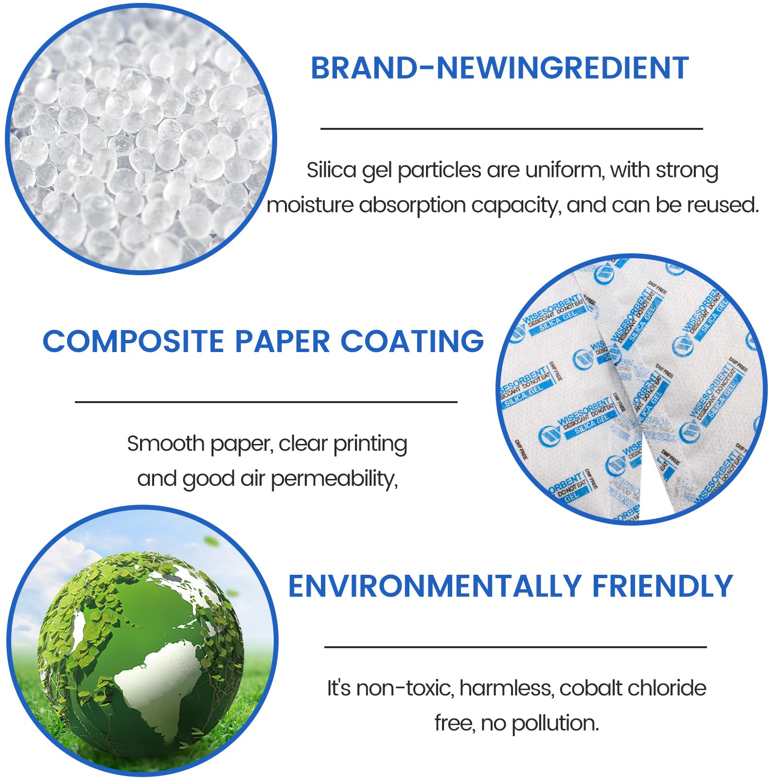 Wisesorb Silica Gel Packets, 20 Gram 15 Packs Dessicant Packets for Storage, Pure and Safe Silica Gel Desiccant Packs, Humidity Packs 🍁 All In One Marketplace Canada