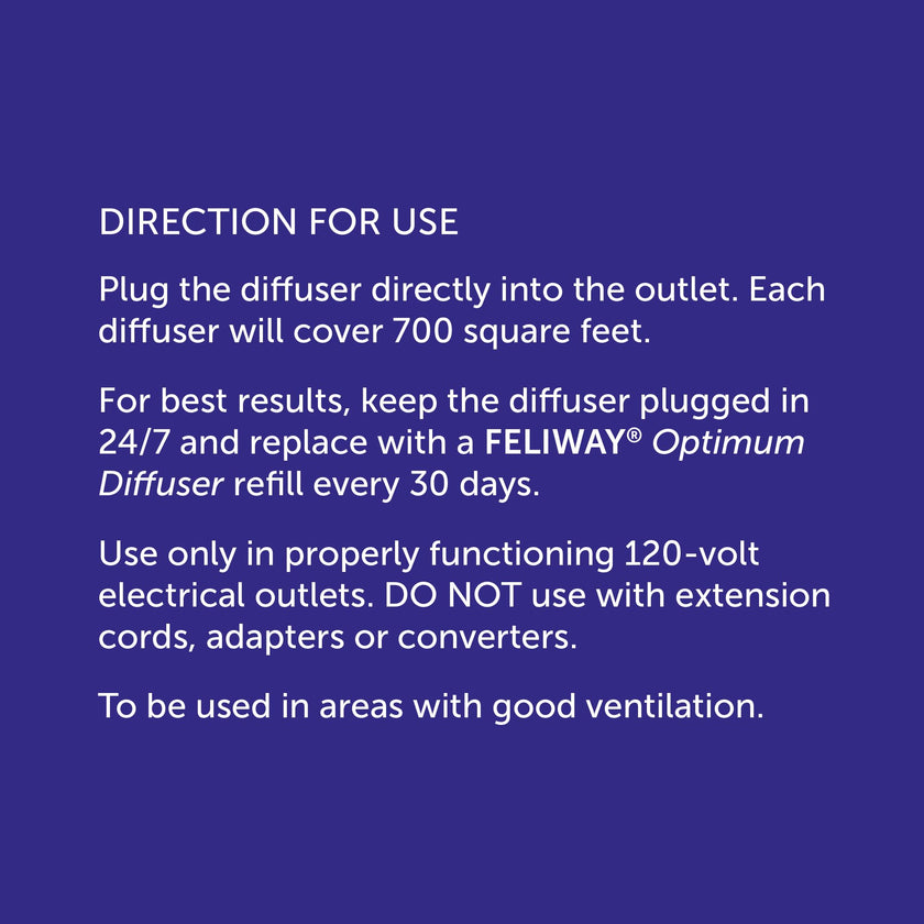 FELIWAY Optimum Diffuser Refill Value Pack, Promotes Calmness AND Harmony in Cats & Kittens, VHP Registered NN.P5V2, includes 3 Refills, Lasts 90 Days, Cat Calming Pheromones, 3 x 48ml 🍁 All In One Marketplace Canada