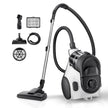 Eureka Bagless Canister Vacuum for Carpets and Hard Floors, Powerful Lightweight Vacuum Cleaner with Large Dust Cup Extension Tube 2-in-1 Crevice Tool Floor Nozzle, White, NEN121WH w/ 1100W High Power 🍁 All In One Marketplace Canada