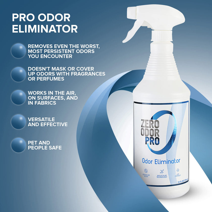 Zero Odor – Professional Odor Eliminator- Eliminate Extreme Air & Surface Odor– Patented Molecular Technology Best for Strong, Persistent Odor- Smell Great Again, 32oz(Over 700 Sprays) 🍁 All In One Marketplace Canada