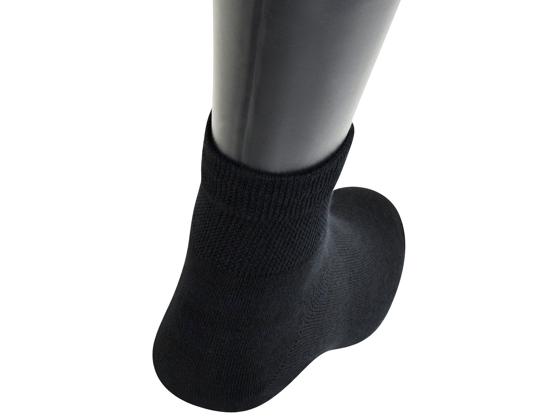 Yomandamor 5 Pairs Mens Bamboo Blend Cotton Ankle Extra-Wide Diabetic Socks with Seamless Toe(Size:10-13)(black) 🍁 All In One Marketplace Canada