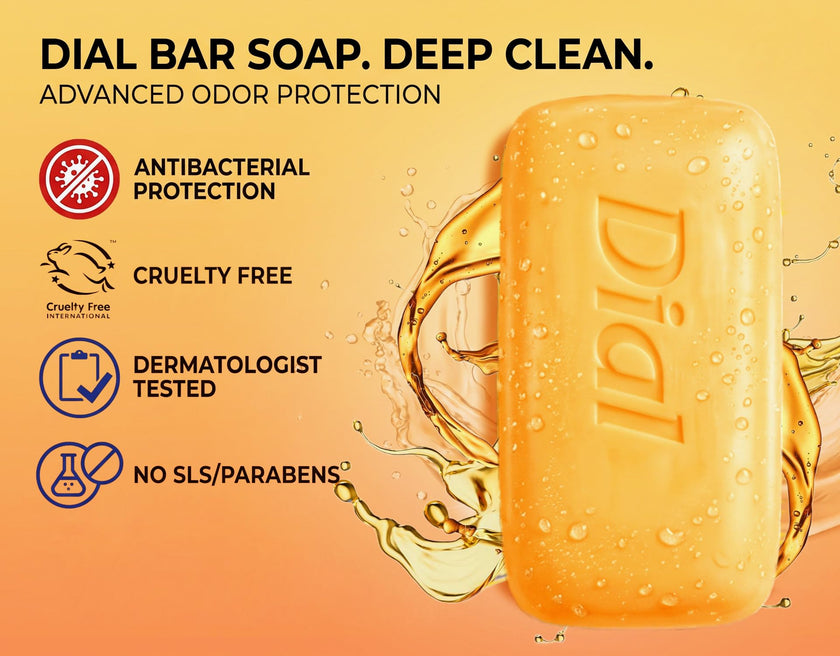 Dial Advanced Clean Deodorant Bar Soap Antibacterial Gold 3 Bars 🍁 All In One Marketplace Canada
