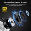HAPPRUN Native 1080P Bluetooth Projector, Full HD Portable Outdoor Movie Projector with Built-in Speaker, Compatible with Smartphone, HDMI, USB, AV, Fire Stick, PS5 for Home, Bedroom, Outdoor Use 🍁 All In One Marketplace Canada