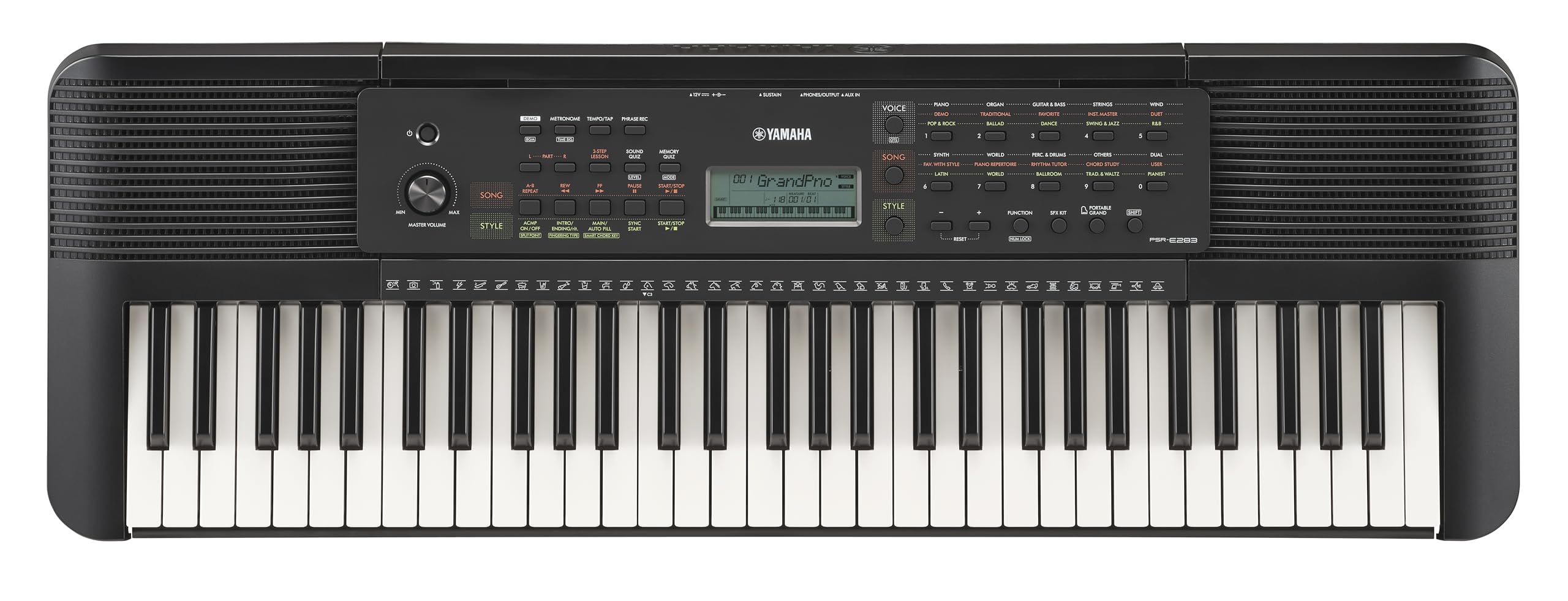 Yamaha PSRE-283 61 Key Portable Keyboard with Lesson function, Smart Chord, Record function, Battery Operation, 410 Voices, 150 accompaniment Styles, 122 Songs, AUX IN, Stereo Speakers (2025 model) 🍁 All In One Marketplace Canada