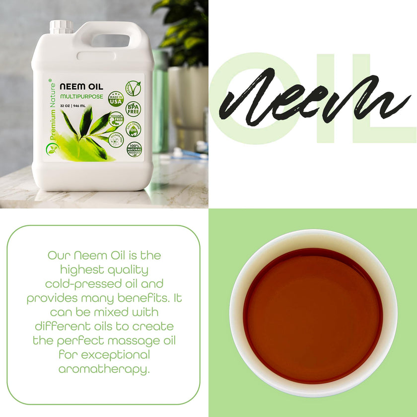 Neem Oil Multipurpose, 100% Natural Neem Oil, Cold-Pressed Unrefined, 946 ml 🍁 All In One Marketplace Canada