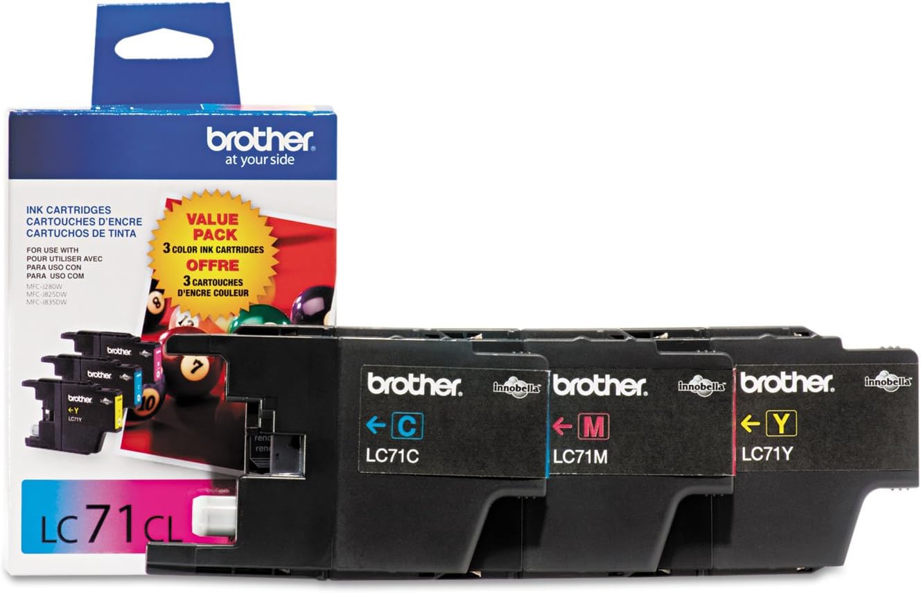 Brother LC71 Colour Ink Cartridges, Combo Pack (LC713PKS)