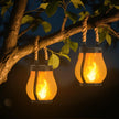 Hompavo Gen2 Solar Lanterns Outdoor with Ultra-Real Flame, Dual Charging (USB/Solar) & 2 Mode - Waterproof Decorative Hanging/Table Lights for Yard Patio Garden Birthday Mothers Day Gifts for Women, 2 🍁 All In One Marketplace Canada