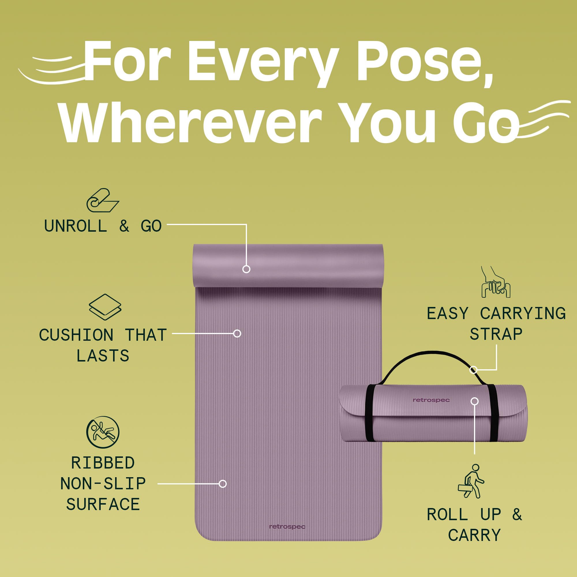 Retrospec Solana Yoga Mat 1