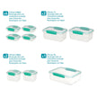Sistema Food Storage Containers with Lids for Lunch, Meal Prep and Leftovers, Dishwasher Safe, BPA-Free, Teal, 18 Piece Set 🍁 All In One Marketplace Canada
