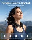 Portable Neck Fan - Hands Free Personal Fan, Rechargeable Bladeless Fan with 5000mAh-Battery, Digital Display, 4 Speeds, Birthday Gifts for Men, Women, Mom, and Dad - Black 🍁 All In One Marketplace Canada