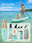 Niphean Inflatable Stand Up Paddle Board with SUP Accessories, 10'6'' All-Round Inflatable SUP, Anti-Slip EVA Deck, Inflatable Paddle Board for Adults & Youth 🍁 All In One Marketplace Canada