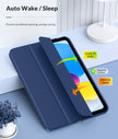 MoKo Case for New iPad (A16) 11th Generation 2025/ 10th Generation 2022, iPad 11 inch/ 10.9 inch Case with Soft TPU Translucent Frosted Back Cover, Auto Wake/Sleep, Support Touch ID,Navy Blue 🍁 All In One Marketplace Canada