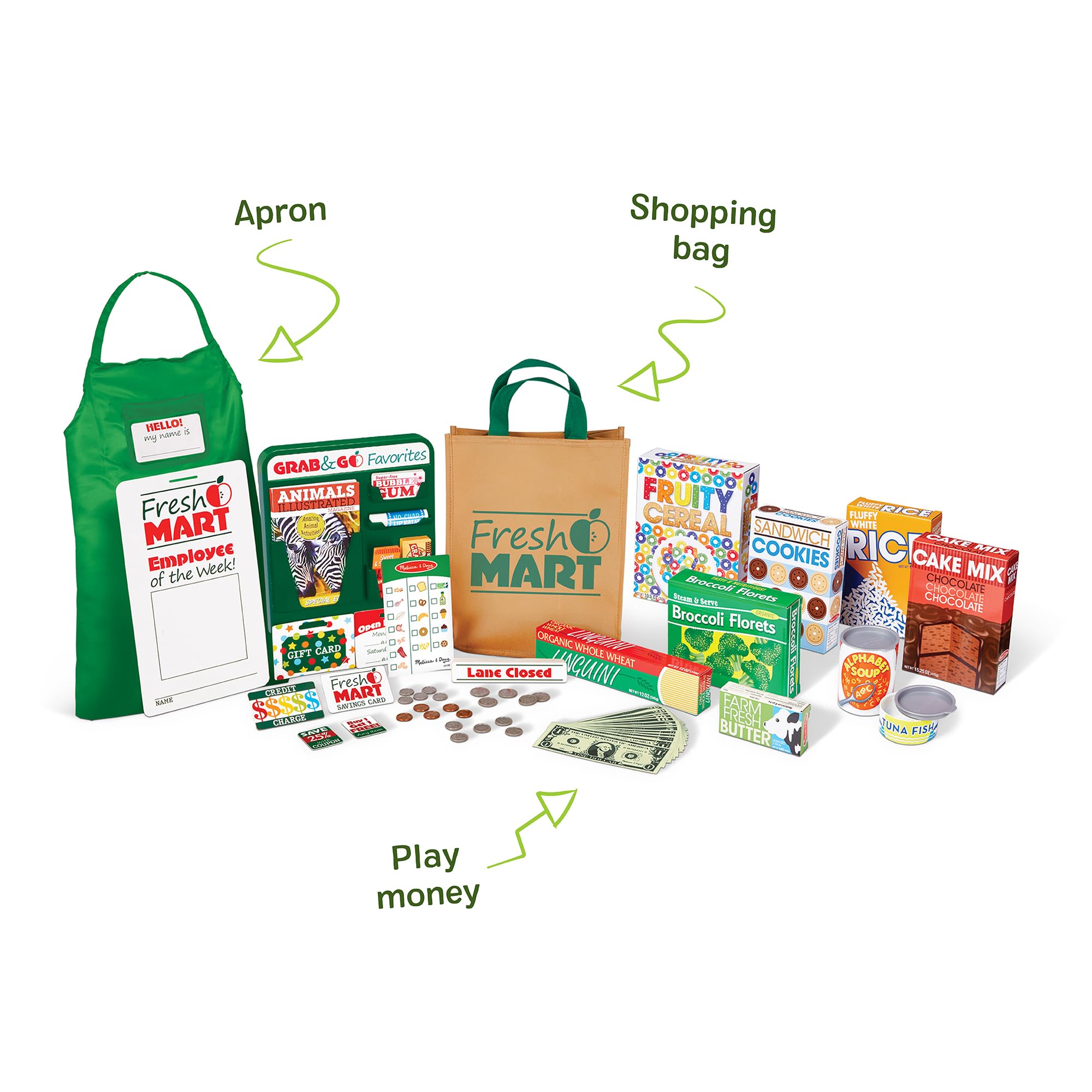 Melissa & Doug Fresh Mart Grocery Store Companion Pretend Play Food Set 🍁 All In One Marketplace Canada
