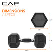 CAP Barbell 25 LB Coated Hex Dumbbell Weight Pair with Padded Grip 🍁 All In One Marketplace Canada