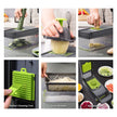 Vegetable Chopper Cutter Slicer Multifunctional 13-in-1 Food Veggie Onion Potato Fruit Chopper Cutter Dicer with Container, 8 Interchangable Blades, Hand Protector, Drain Strainer, Cleaning Brush 🍁 All In One Marketplace Canada