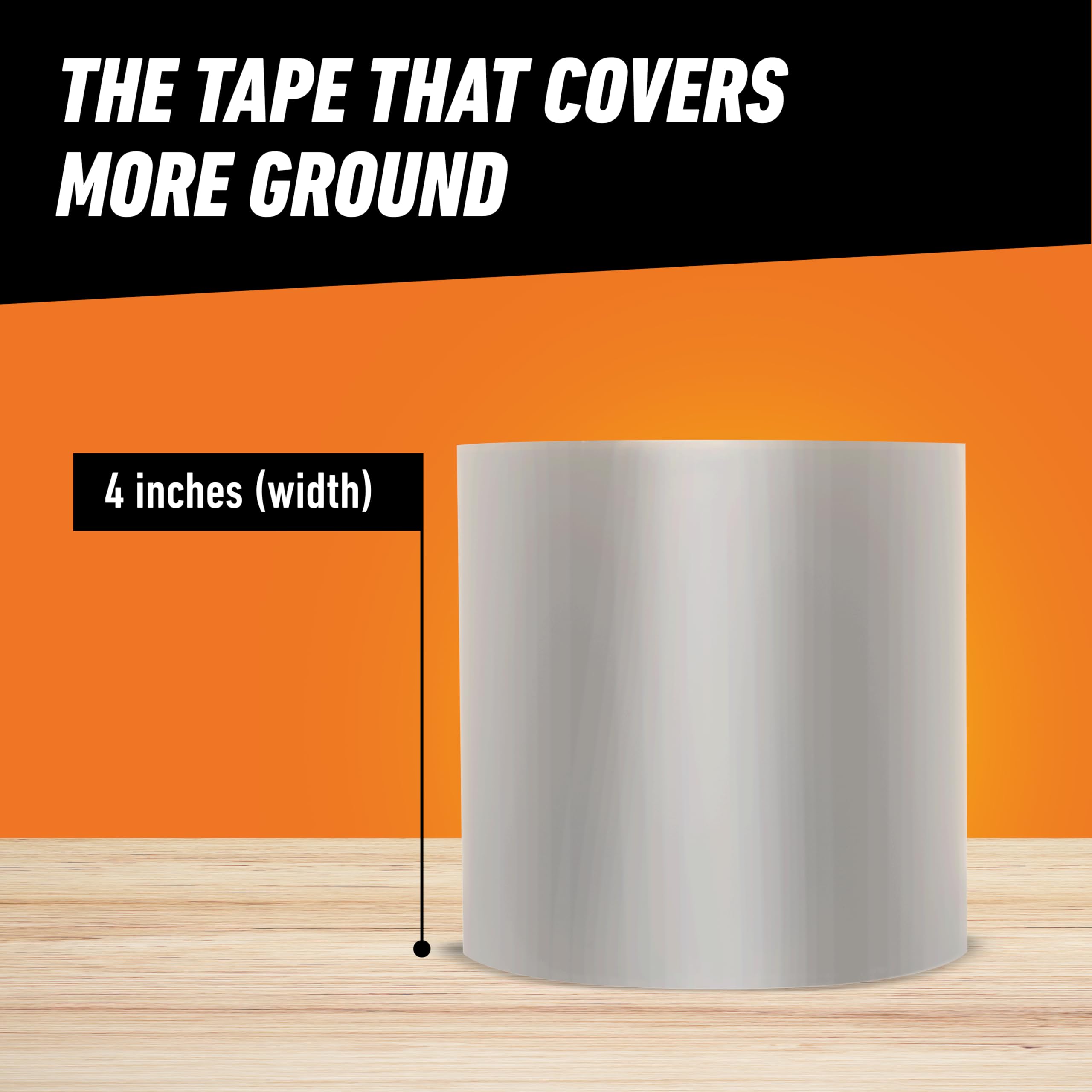 Gorilla Waterproof Patch & Seal Tape, Heavy-Duty, Instantly Seals, Works Underwater, Indoor/Outdoor, Flexible Permanent Bond, 4 in x 8 ft, Clear, 1 Pack 🍁 All In One Marketplace Canada
