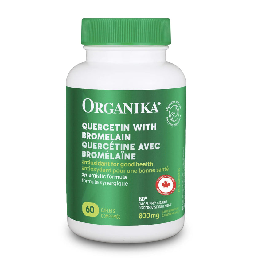 Organika Canadian-Made Quercetin with Bromelain- High Availability, Immune System Support, Allergy and Inflammation Support- 60tabs 🍁 All In One Marketplace Canada