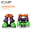 CAP Barbell 32 lb Neoprene Dumbbell Set with Rack |Includes 3, 5, 8 lb Pairs 🍁 All In One Marketplace Canada