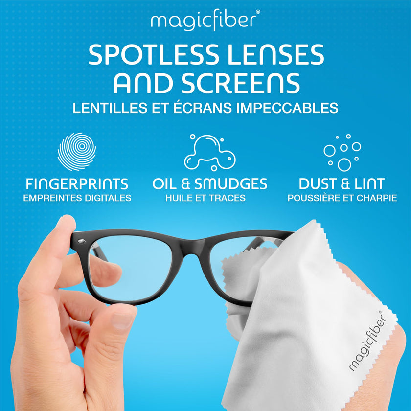 MagicFiber Microfiber Cleaning Cloths 6 Pack 6x7”- Premium Eye Glasses Cleaner for Lens and Screens I Scratch-Free Streak-Free Lint Free 🍁 All In One Marketplace Canada