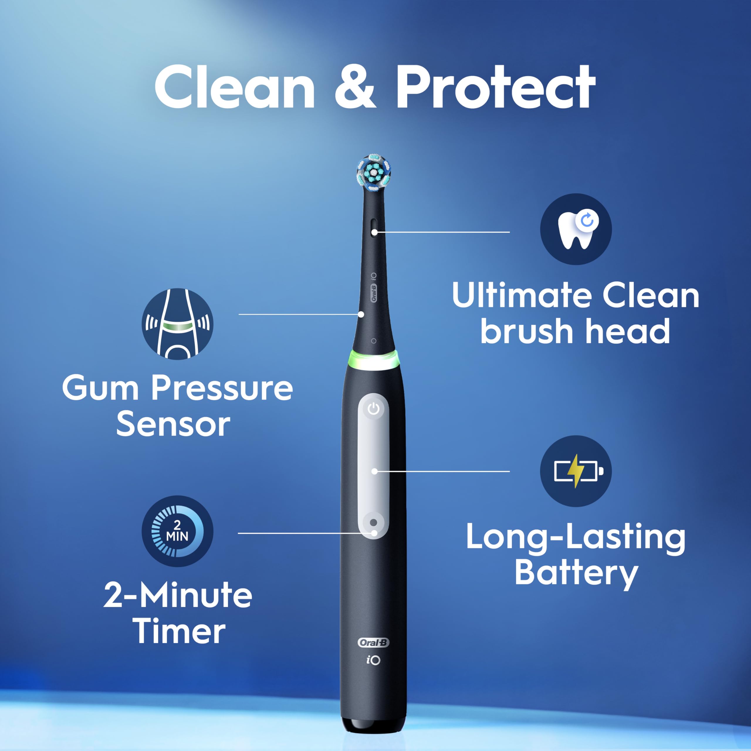 Oral-B iO Series 3 Limited Electric Toothbrush with (2) Brush Heads, Rechargeable, Icy Blue 🍁 All In One Marketplace Canada