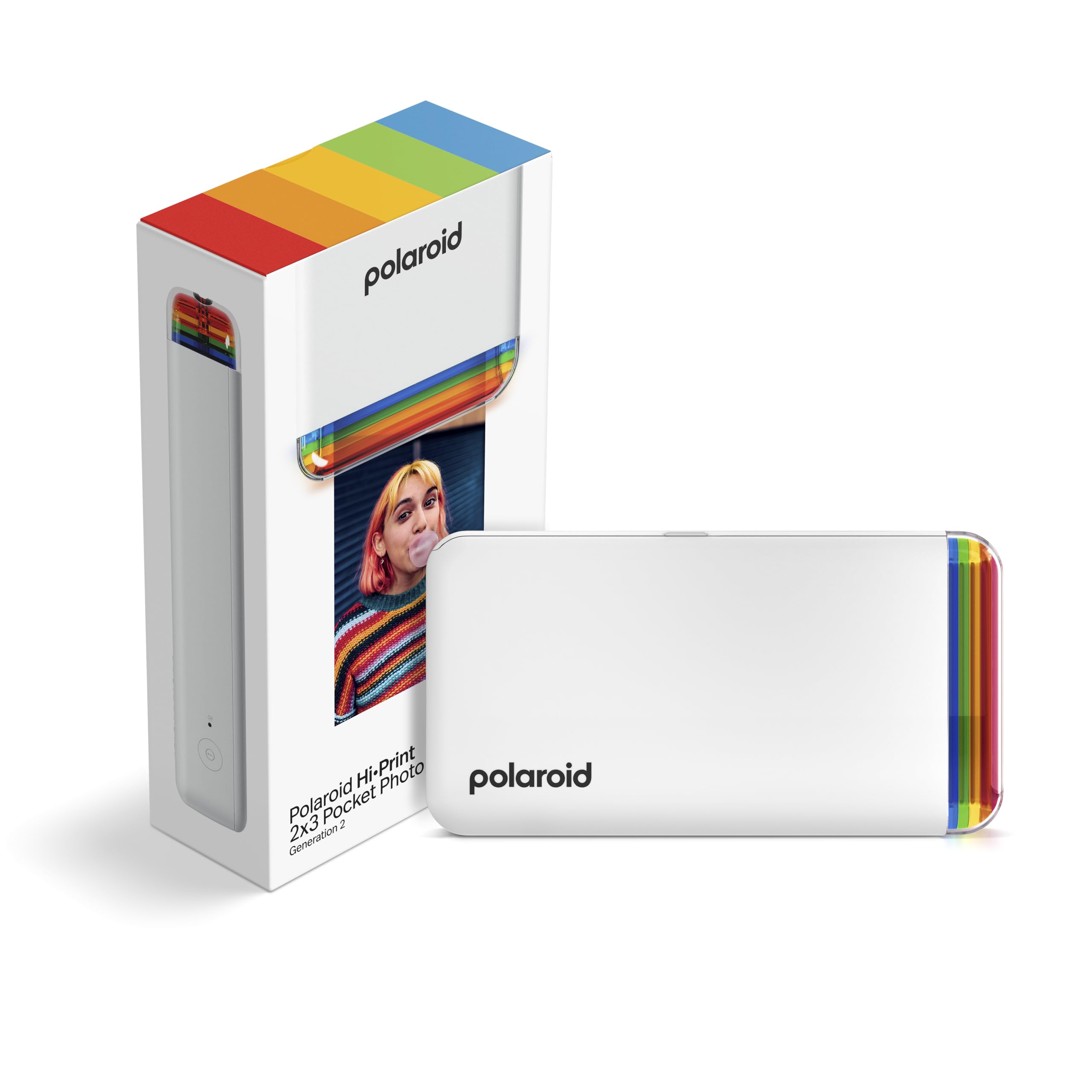 Polaroid Hi-Print - 2nd Generation Bluetooth Connected 2x3 Pocket Photo Dye-Sub Printer - White Printer Only (9128) 🍁 All In One Marketplace Canada