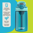 Contigo Kids Aubrey Straw Water Bottle with Leak-Proof Lid, BPA-Free Plastic, Dishwasher Safe, Juniper Jade Vine, 14 oz (414 mL) 🍁 All In One Marketplace Canada
