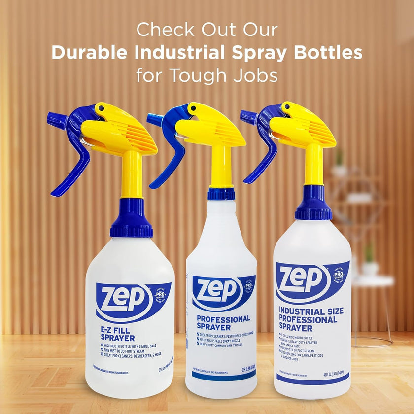 ZEP Professional Sprayer Bottle - 32 oz (Pack of 3) - HDPRO1 - Versatile Adjustable Nozzle Spray Bottles with a Fine Mist or Powerful Spray, Refillable for Diluted Concentrate 🍁 All In One Marketplace Canada