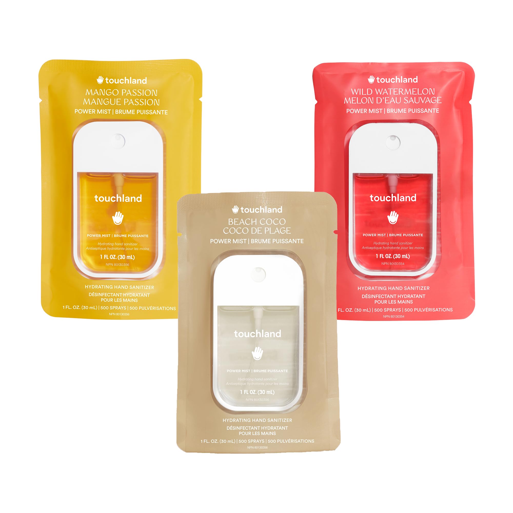 Touchland Hand Sanitizer Spray, Tropical Trio - 3 x 1 FL OZ 🍁 All In One Marketplace Canada