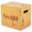 Yes4All 3-in-1 Wooden Plyo Box, Jumping Plyometric Step Platform for Home Gym, 450lb Capacity with Wide Built-in Handles (16