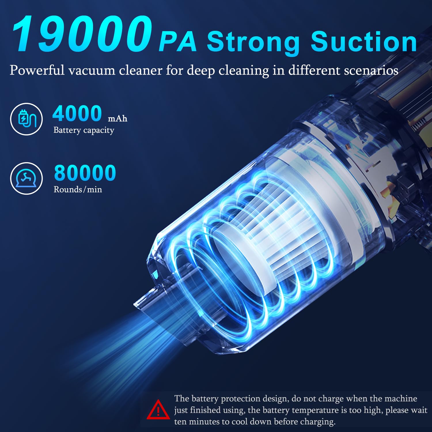 KMM Handheld Car Vacuum Cleaner, 19000Pa Vacuum Cleaner and Air Duster, 120W High Power Hand Held Vacuum with LED Light and Multi-Nozzles for Car, Home, Office, Pet Medium 🍁 All In One Marketplace Canada