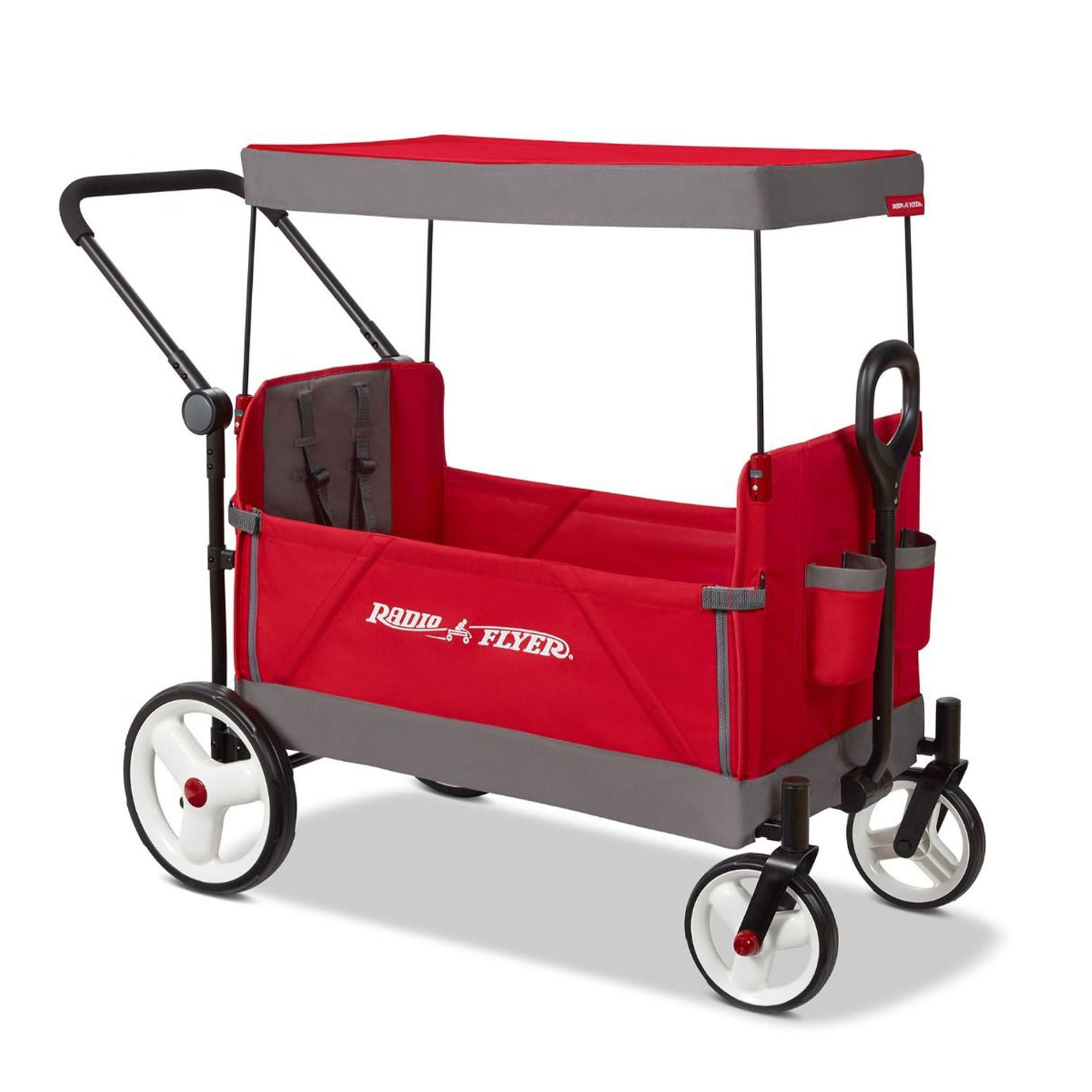 Radio Flyer Wagon for Kids, Baby Stroller, Outside Toys for Toddlers 1-3, Rolling Cart, Beach Cart with Wheels, Convertible Stroller Wagon for Kids Ages 1+ Years, Red 🍁 All In One Marketplace Canada