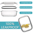 Vtopmart 5 Pack 22oz Glass Food Storage Containers with Lids, Meal Prep Containers, Airtight Lunch Bento Boxes with Snap Locking Lids for Microwave, Oven, Freezer and Dishwasher 🍁 All In One Marketplace Canada