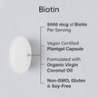 Sports Research® Extra Strength Vegan Biotin 5,000mcg with Organic Coconut Oil - Helps to Maintain Healthy Hair, Nails and Skin - Great for Women & Men - 120 Veggie Softgels 🍁 All In One Marketplace Canada