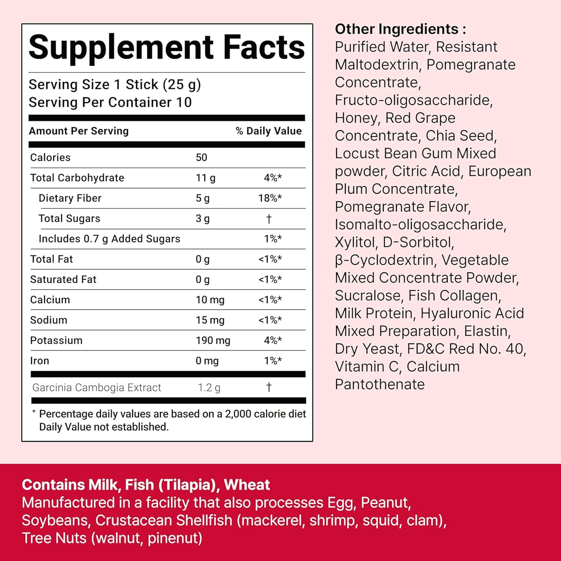 FOODOLOGY Coleology Cutting Stick Jelly (Pomegranate) – Dietary Fiber Supplement for Healthy Weight Management, Chia Seeds & Garcinia Cambogia, Korean Beauty with Collagen – 10 Sticks 🍁 All In One Marketplace Canada