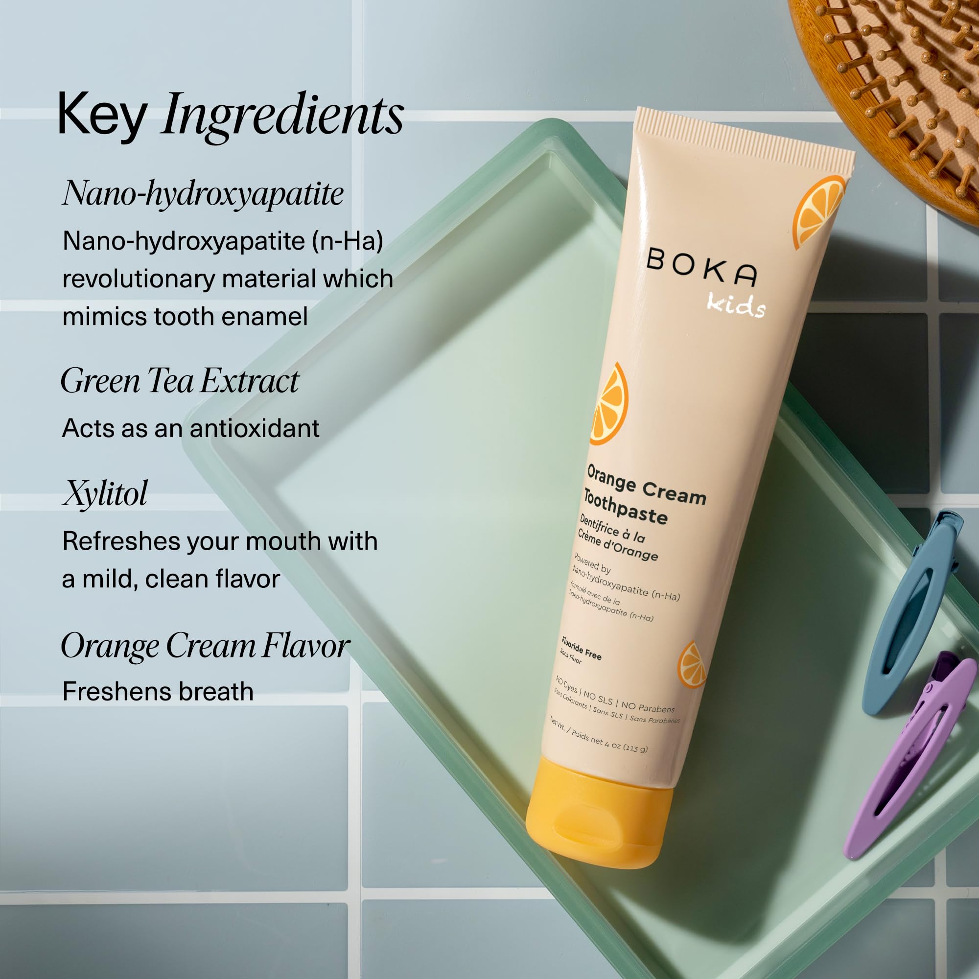 Boka Fluoride Free Toothpaste, Nano Hydroxyapatite, Training Toothpaste - Orange Cream Flavor, 4 Fl Oz (113g) 1Pk 🍁 All In One Marketplace Canada