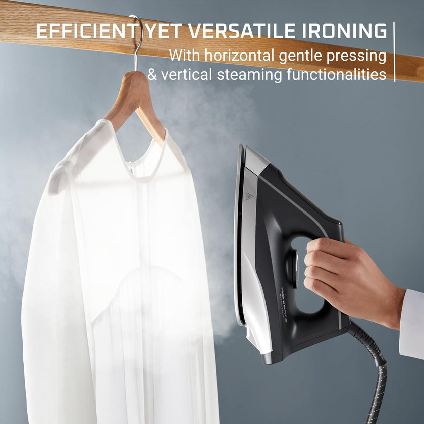 Rowenta Iron Steamer for Clothes Master Steam Station, Professional Steam Iron for Clothes with Stainless Steel Soleplate, 57 Oz, 400 Microsteam Holes, Built-In Pump, 1750 Watts, Black/Green, VR8338 🍁 All In One Marketplace Canada