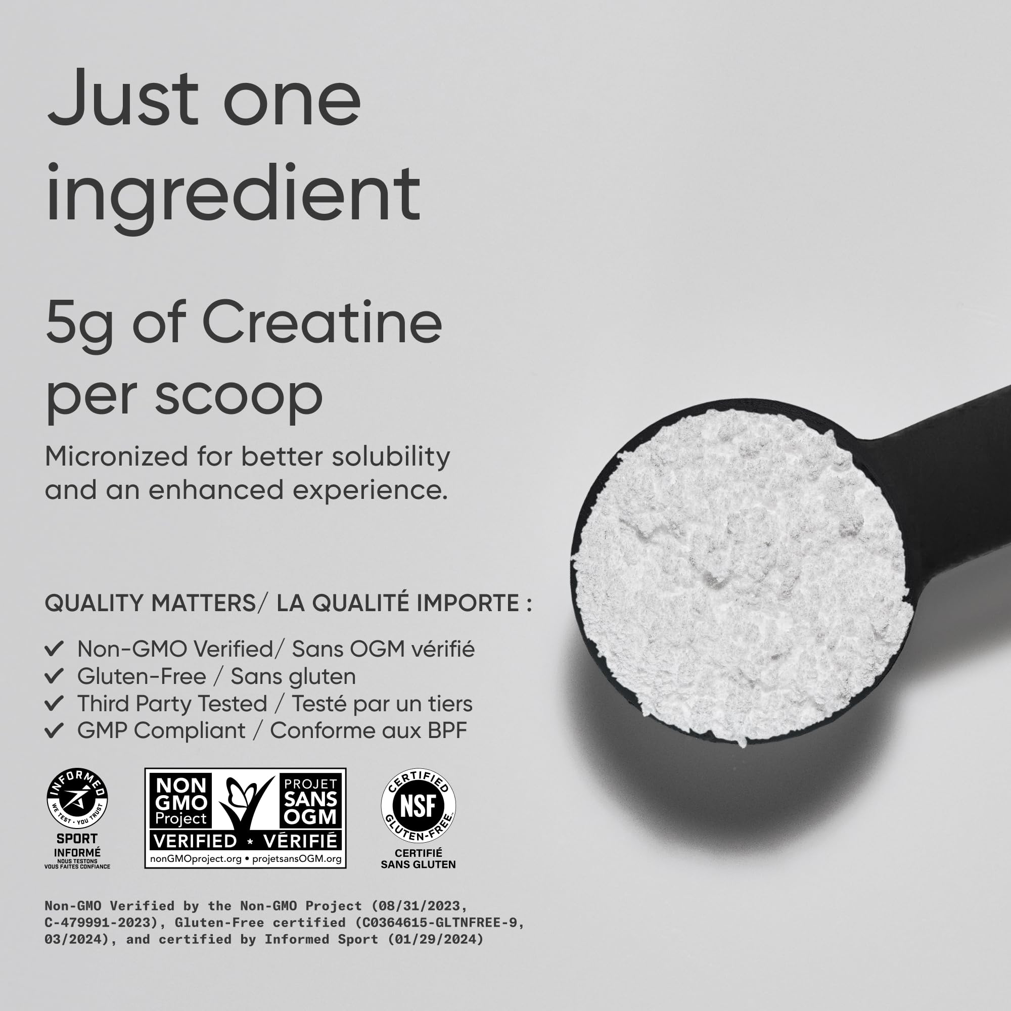 Sports Research® Creatine Monohydrate - Pure Micronized Creatine Monohydrate Powder - Improves strength, power, and performance for Women and Men | Non-GMO 100 Servings 🍁 All In One Marketplace Canada