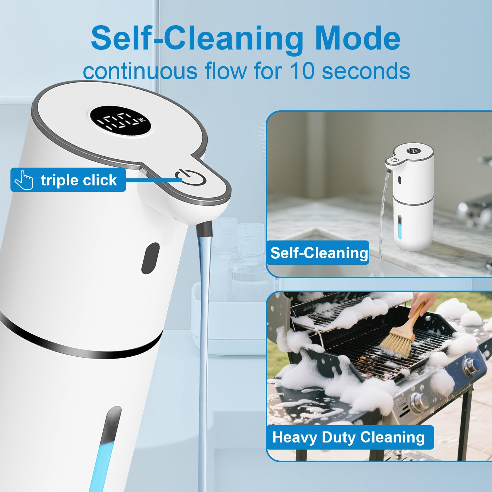 Automatic Liquid Soap Dispenser Touchless, USB Rechargeable Smart Hand Soap Dispenser, 6-Level Adjustable, 12.8oz/380mL Wall Mount for Bathroom Kitchen Dish Soap 🍁 All In One Marketplace Canada
