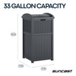Suncast 33 Gallon Wicker-Style Hideaway Trash Can with Secure Latching Lid and Weather-Resistant Construction for Patio, Cyberspace Grey, Made in the USA 🍁 All In One Marketplace Canada