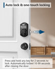 TEEHO TE001 Keyless Entry Door Lock with Keypad - Smart Deadbolt Lock for Front Door with 2 Keys - Auto Lock - Easy Installation - Matte Black 🍁 All In One Marketplace Canada