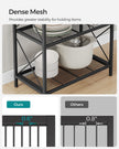 SONGMICS 5-Tier Metal Storage Rack, Shelving Unit with X Side Frames, Dense Mesh, 12.6 x 23.6 x 57.3 Inches, for Entryway, Kitchen, Living Room, Bathroom, Industrial Style, Ink Black UBSC165B01 🍁 All In One Marketplace Canada
