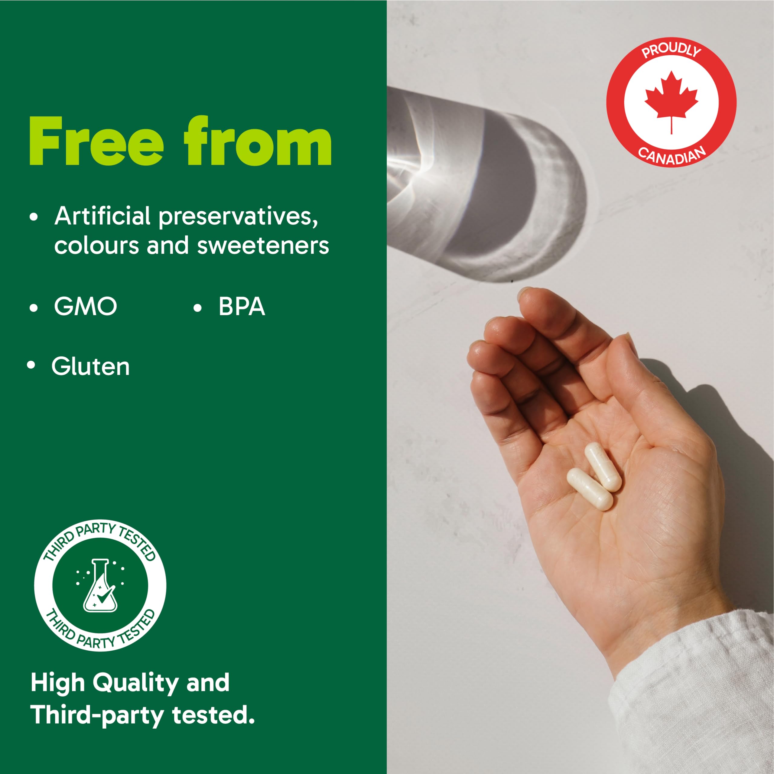 Organika Canadian-Made Mind Calm- with Magnesium Bisglycinate, L-Theanine, GABA, Inositol- Promotes Relaxation and Calm without Drowsiness- 120vcaps 🍁 All In One Marketplace Canada
